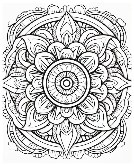 7,000+ easy mandala colouring pages pictures