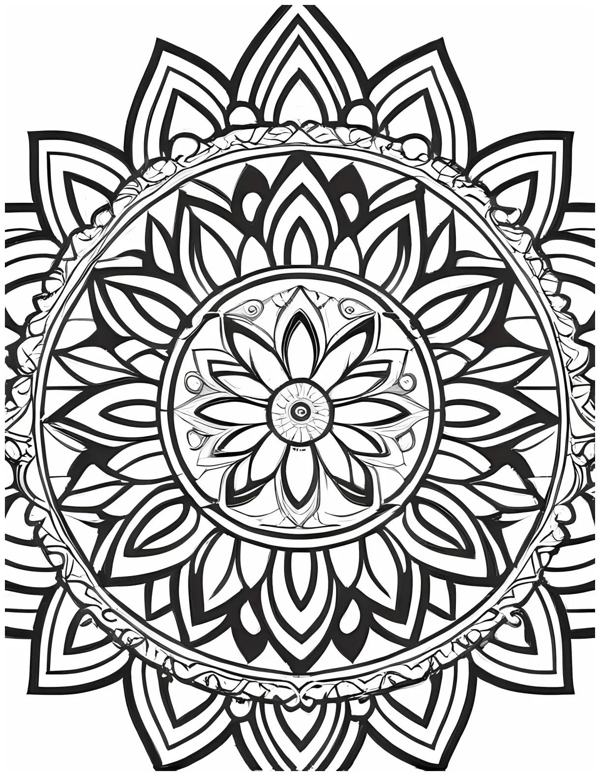 Раскраска Мандала 26 распечатать happybrushes