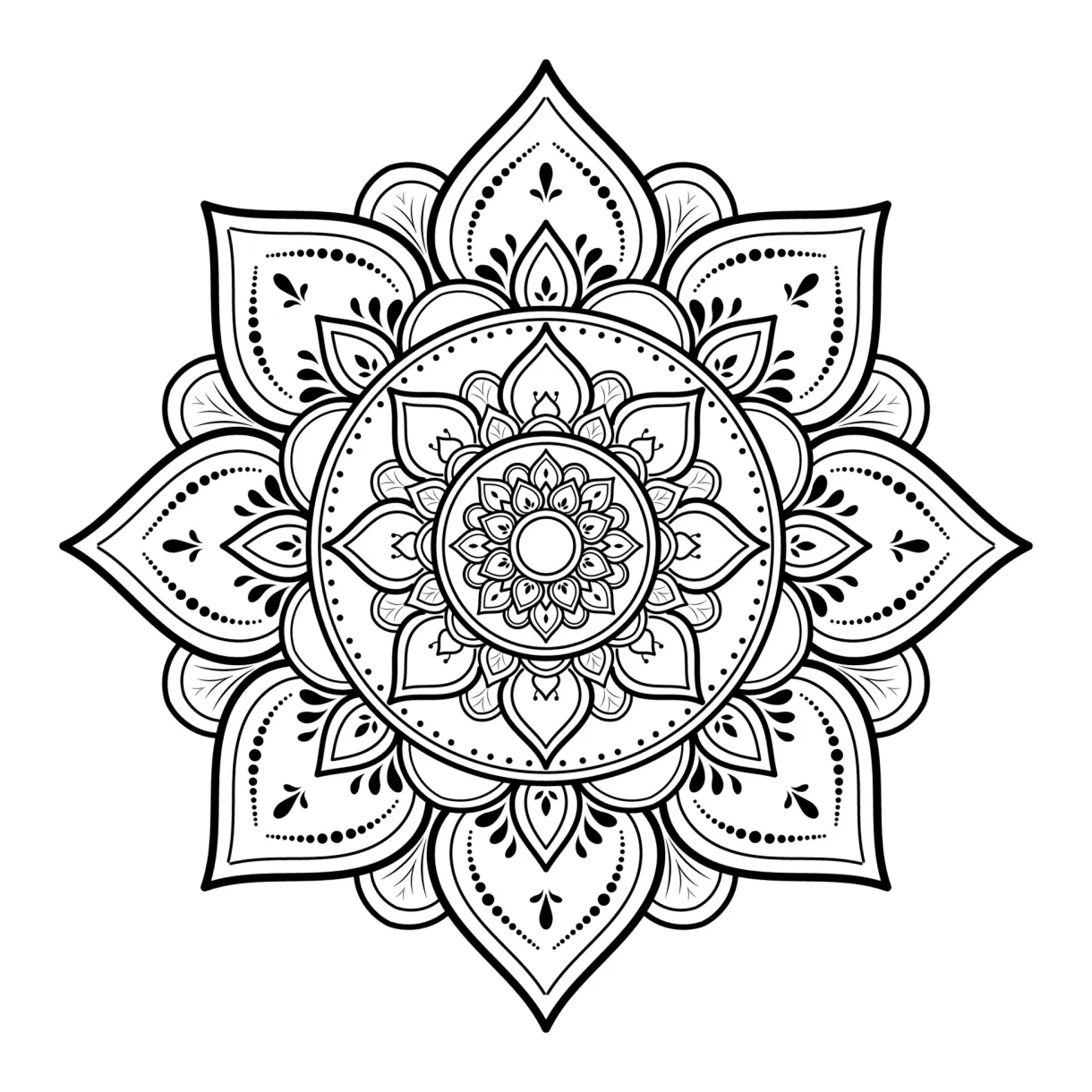 Mandala pattern design with hand drawn 3098886 vector art at vecteezy