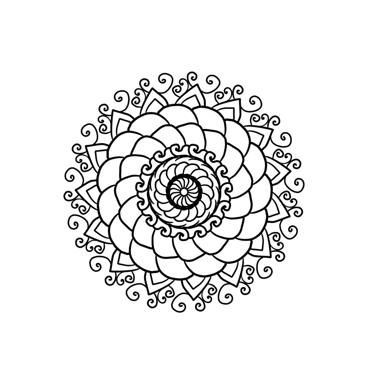 Mandala fargelegging siden · gratis bilde på pixabay