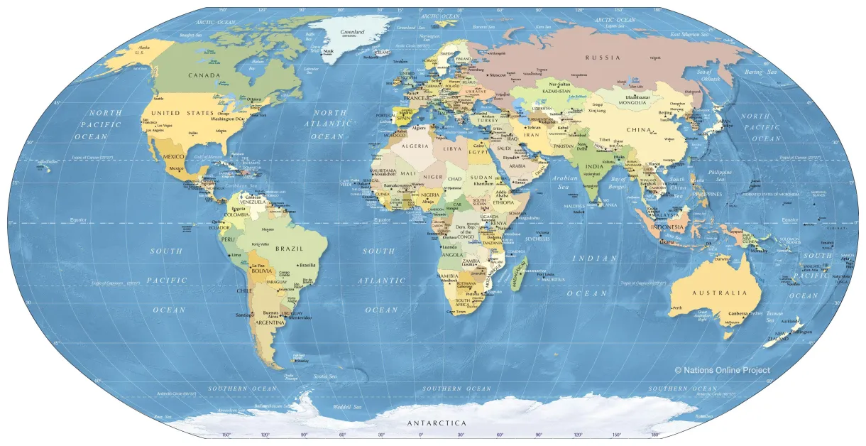 World Map - Political Map of the World - Nations Online Project