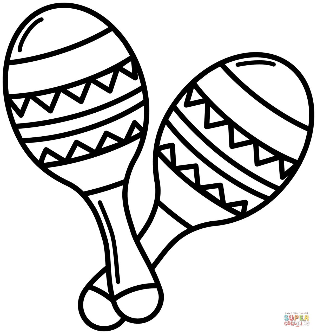 Maracas coloring page | Free Printable Coloring Pages