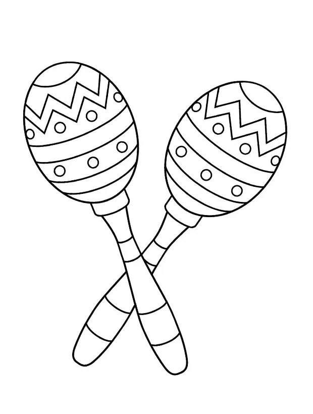 Maraca Coloring Page