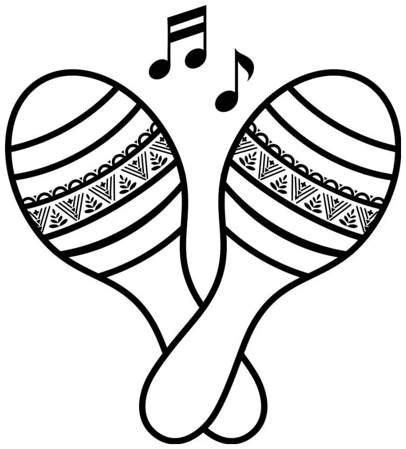 Maraca Coloring Page