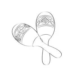 Maraca Coloring Pages for Kids Printable free PDF download