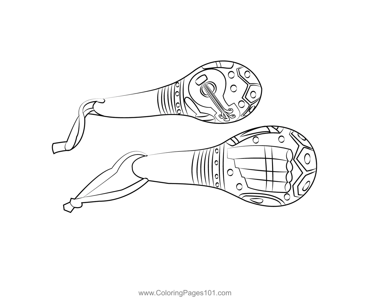 Gourd Maracas Coloring Page for Kids - Free Maraca Printable Coloring