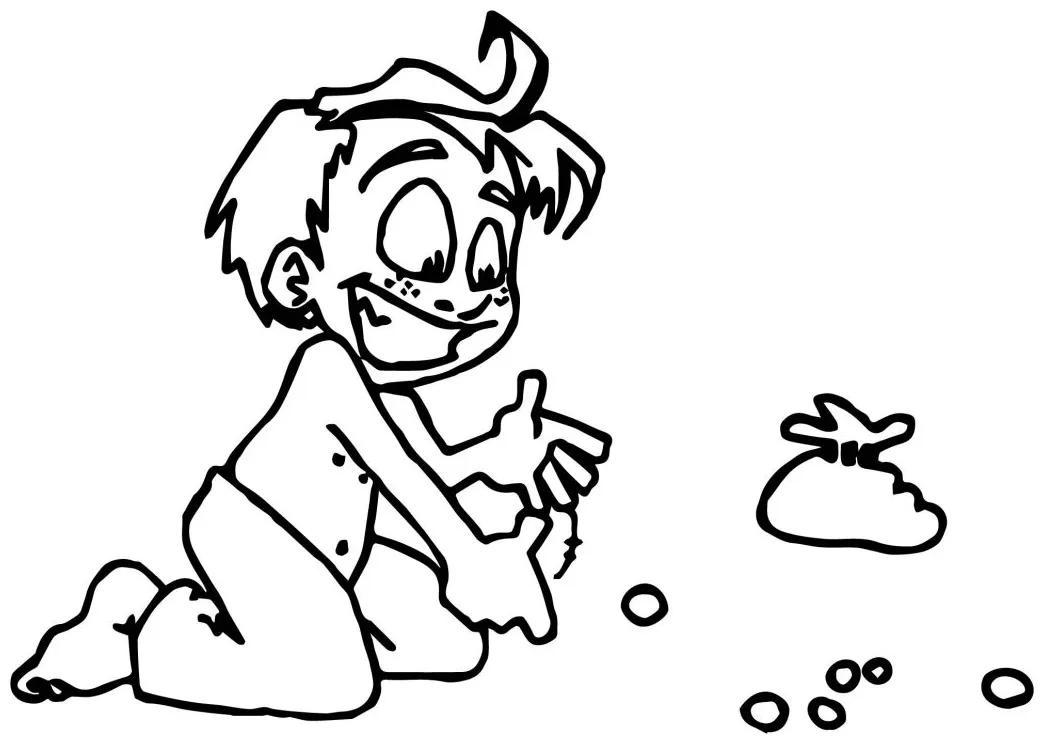 Playing marbles child coloring page wecoloringpage