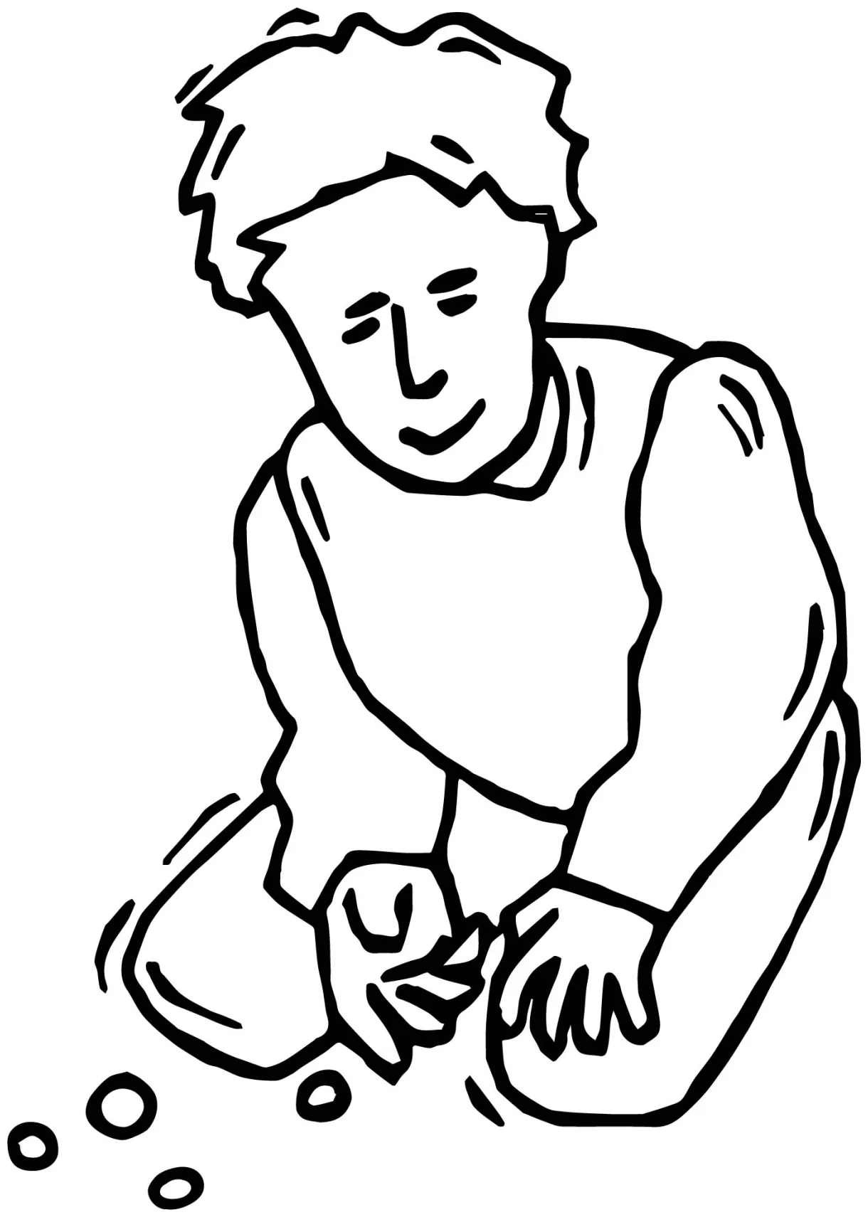 Playing Marbles Play Coloring Page - Wecoloringpage.com