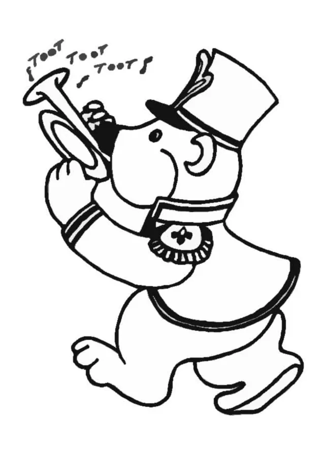 Coloring page marching band player free printables img 8639