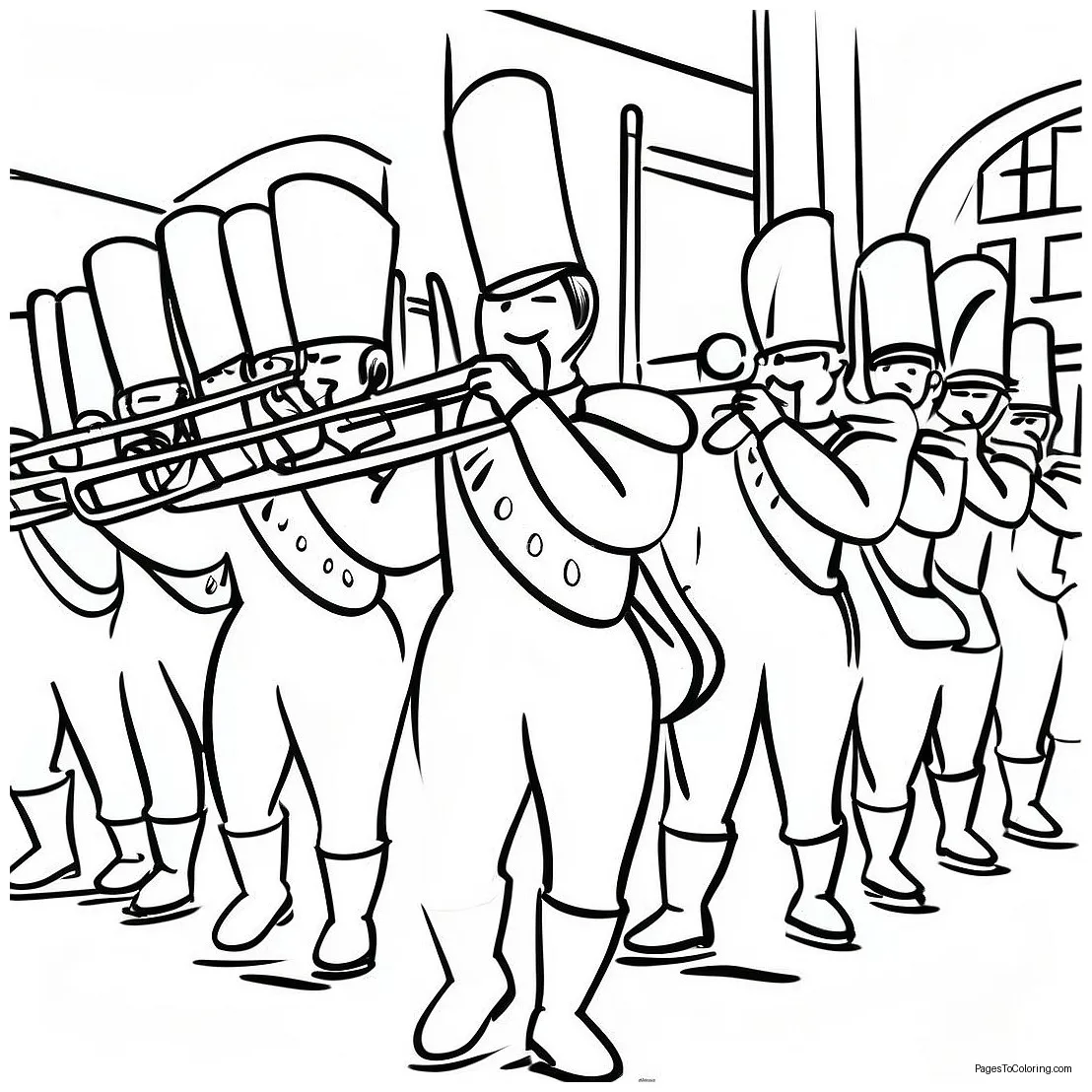 Marching band parade coloring page 50622-40525