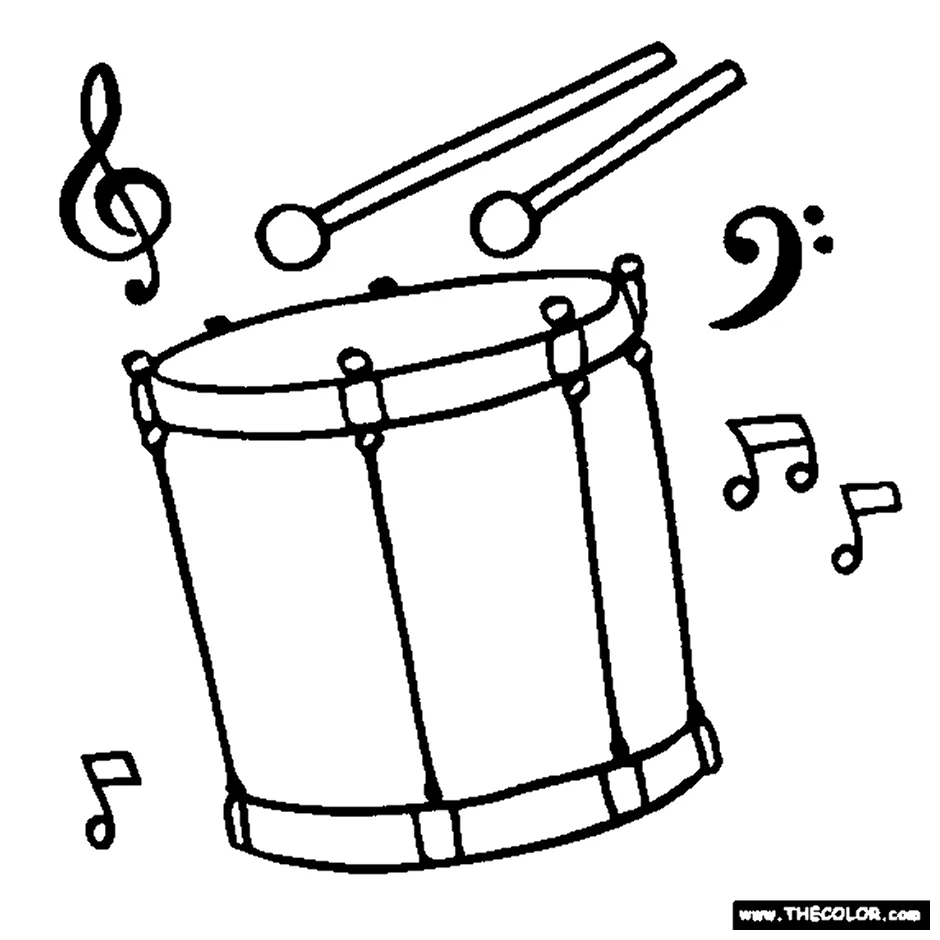 Download High Quality drum clipart coloring Transparent PNG Images