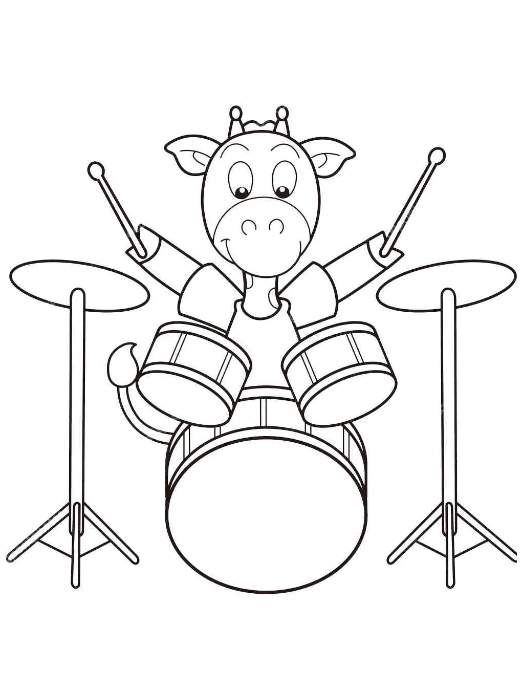 Drum coloring pages
