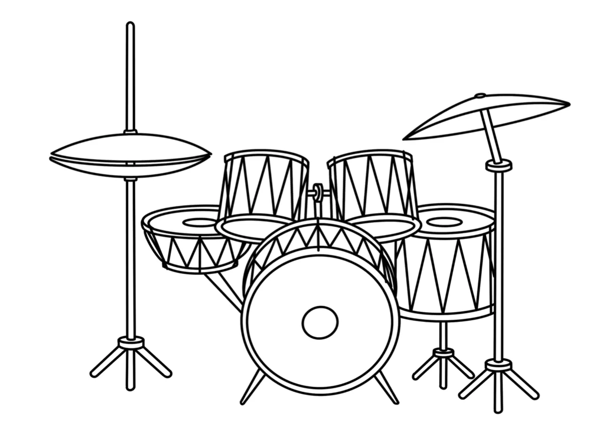 Drum Coloring Page
