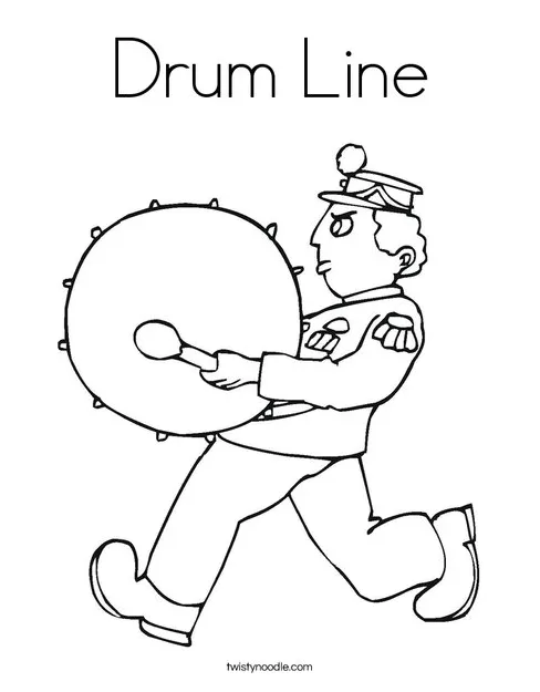Drum Line Coloring Page - Twisty Noodle