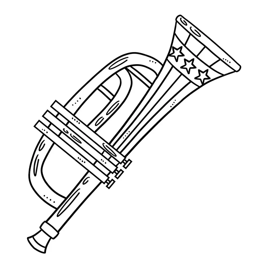 Premium vector marching drum isolated coloring page for kids