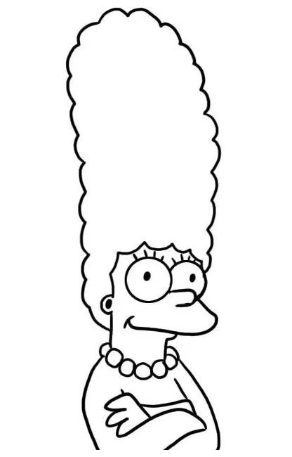 Hudtopics: Printable Marge Simpson Coloring Page