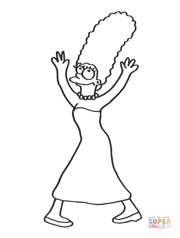 Marge Simpson coloring page | Free Printable Coloring Pages