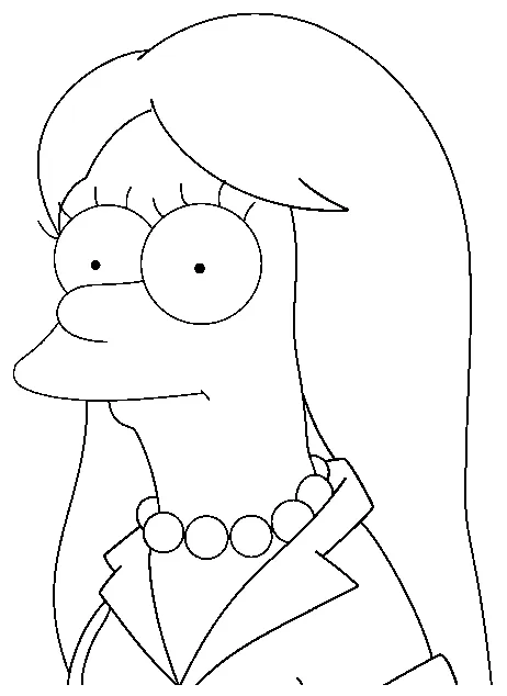 Coloring Marge has the hair smooth picture