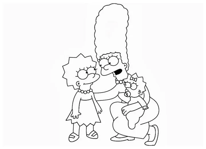 Hudtopics: Printable Marge Simpson Coloring Page