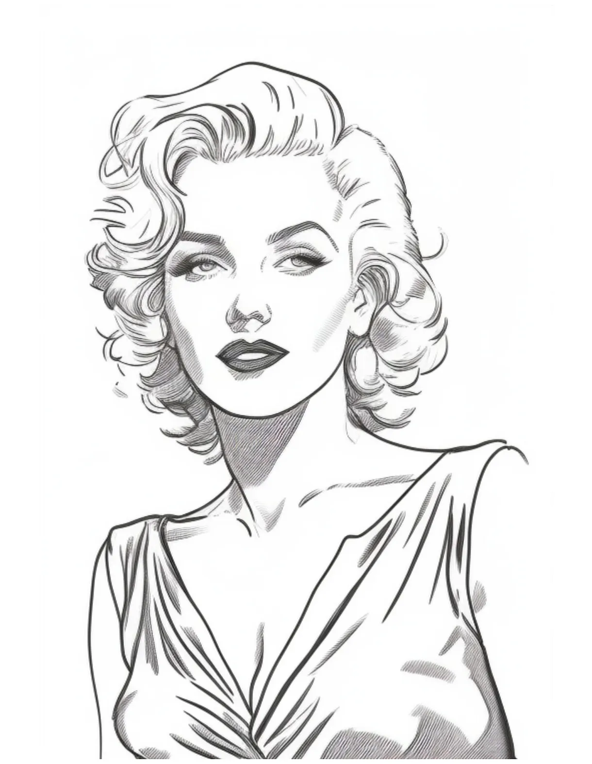 Marilyn Monroe Coloring Pages - creativitycolor.com