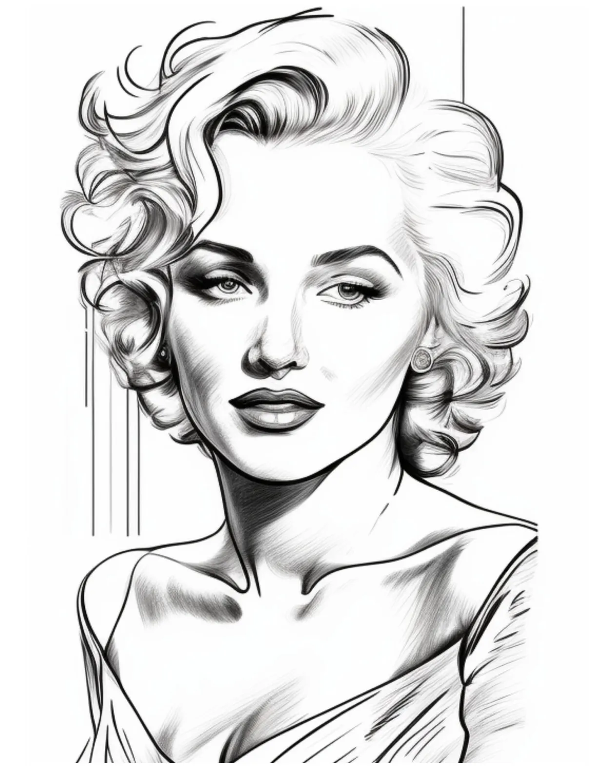 Marilyn Monroe Coloring Pages - creativitycolor.com
