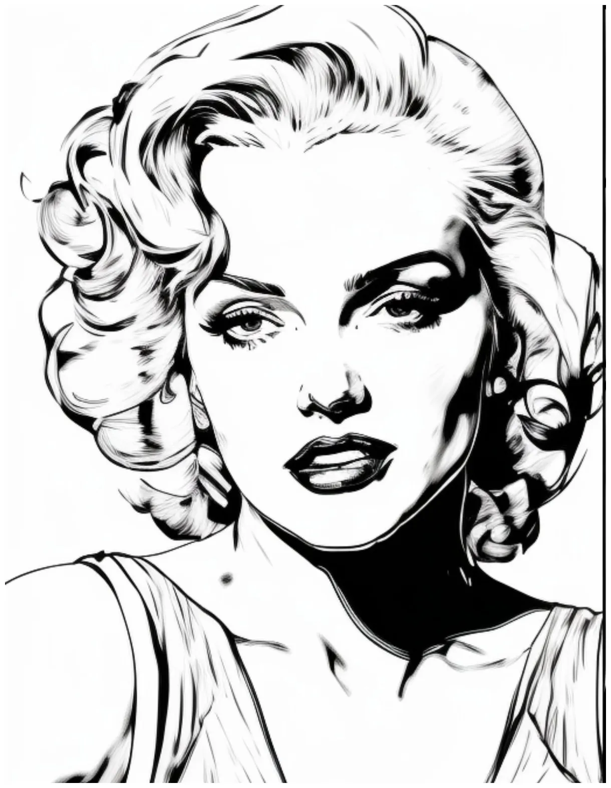 Marilyn Monroe Coloring Pages - creativitycolor.com