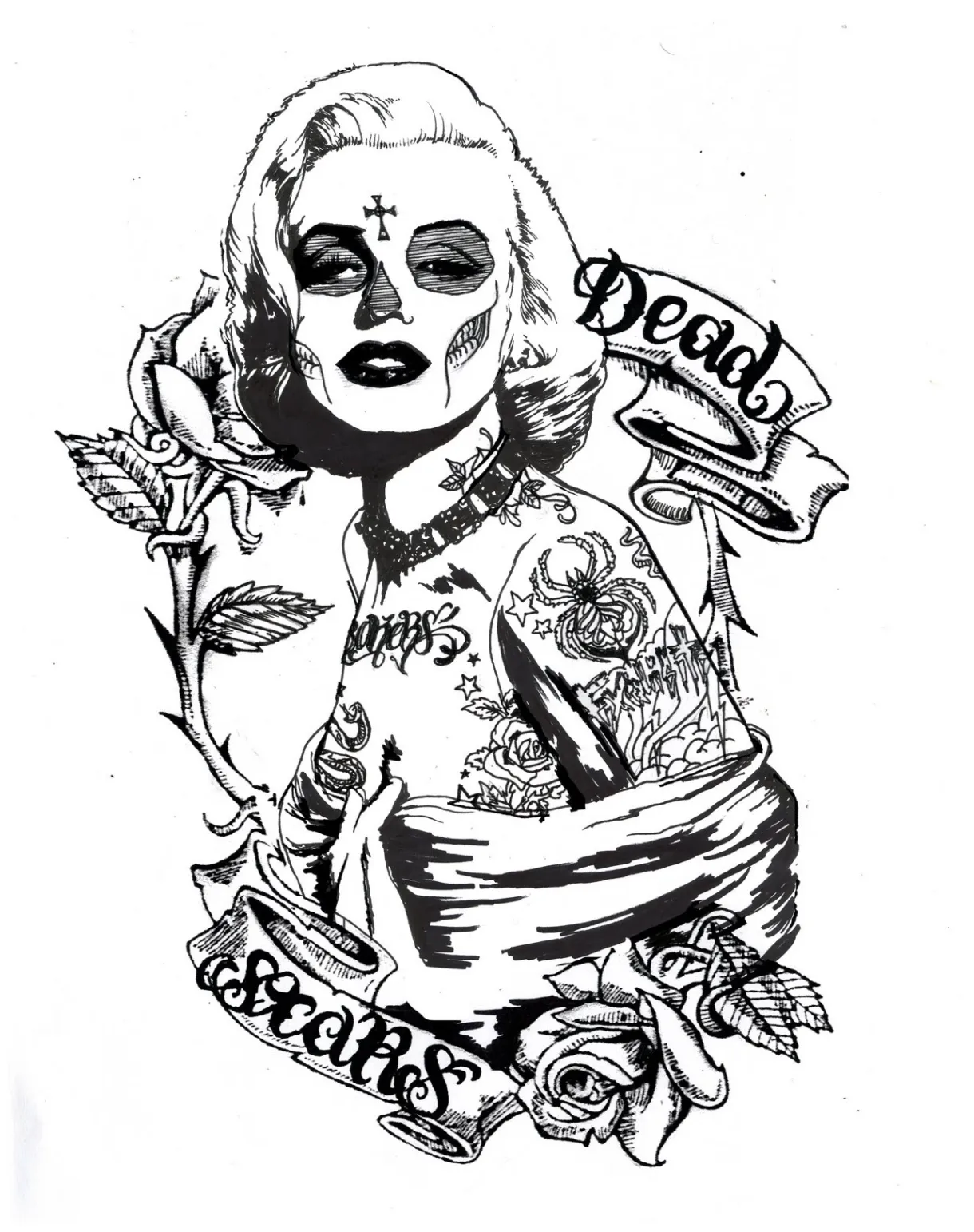 Marilyn Monroe Coloring Page at GetColorings.com | Free printable