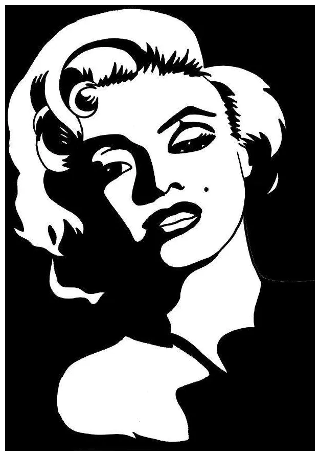 Coloring Page Marilyn Monroe - Free printables - Img 6825