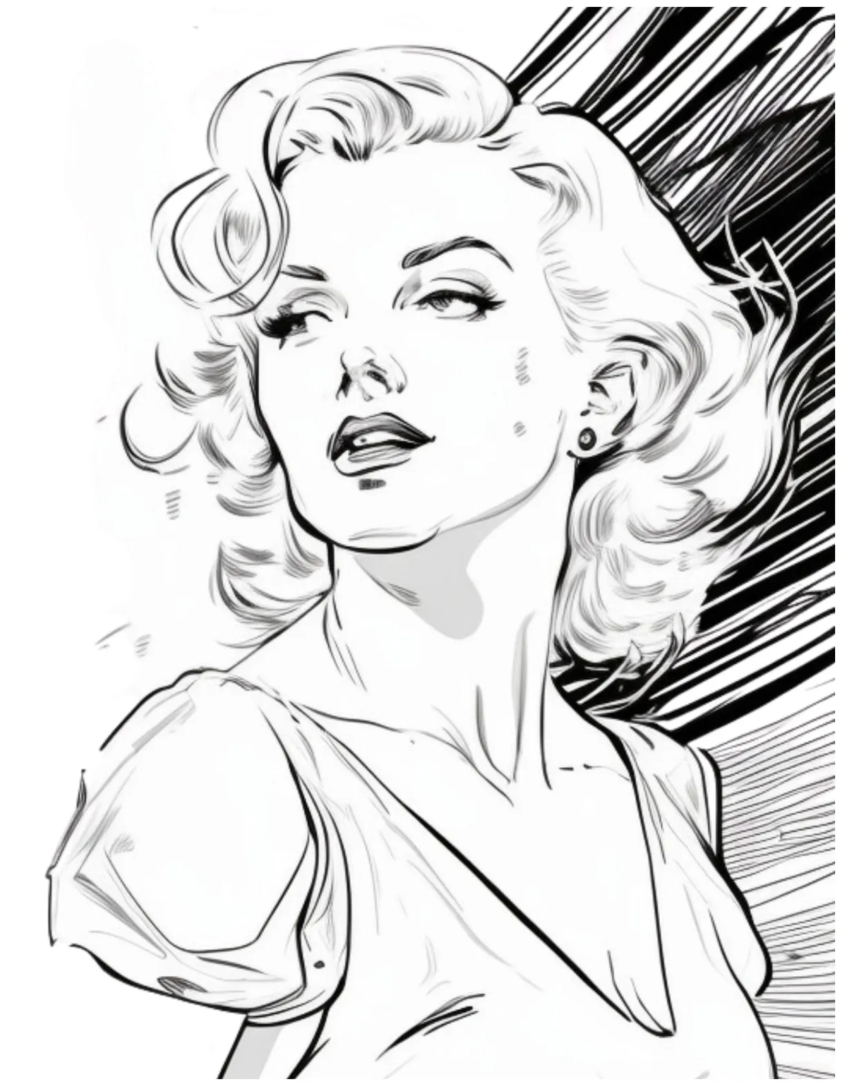 Marilyn Monroe Coloring Pages - creativitycolor.com