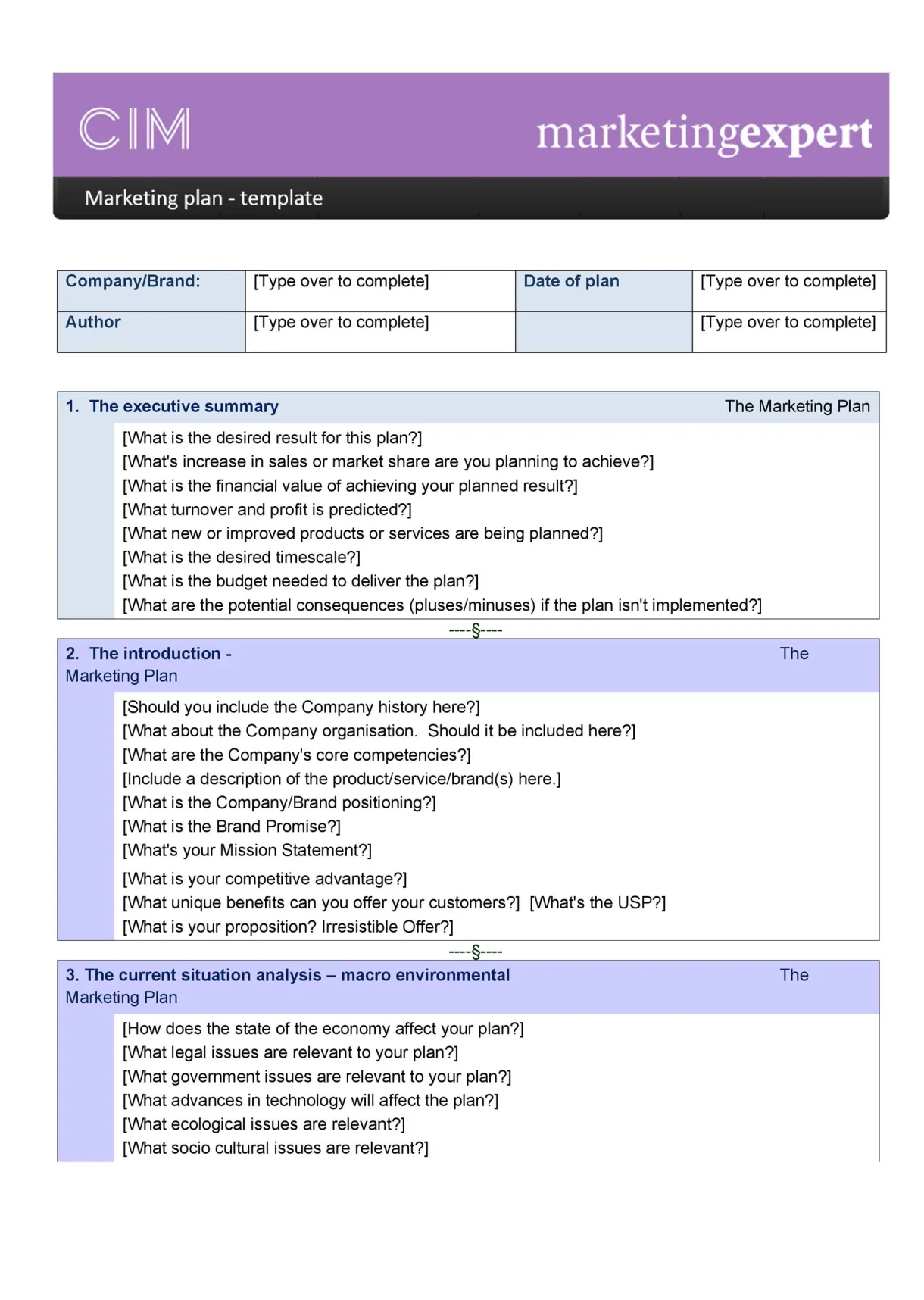 30 Professional Marketing Plan Templates ᐅ TemplateLab
