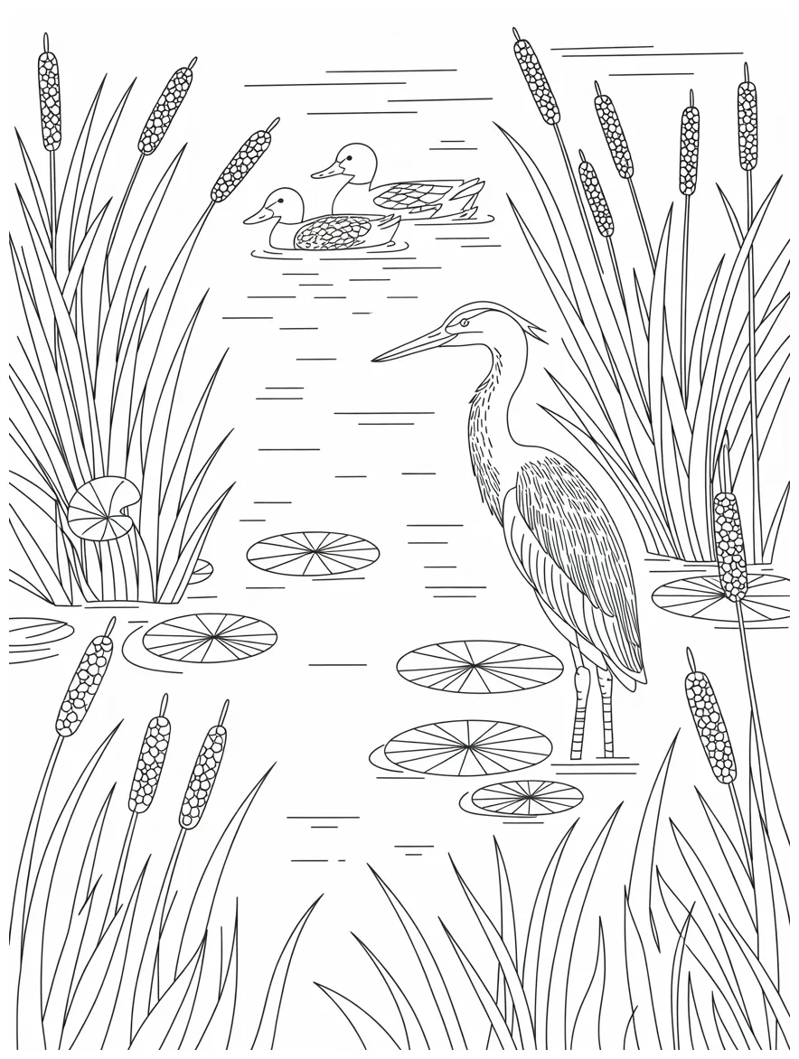 Marsh free coloring page