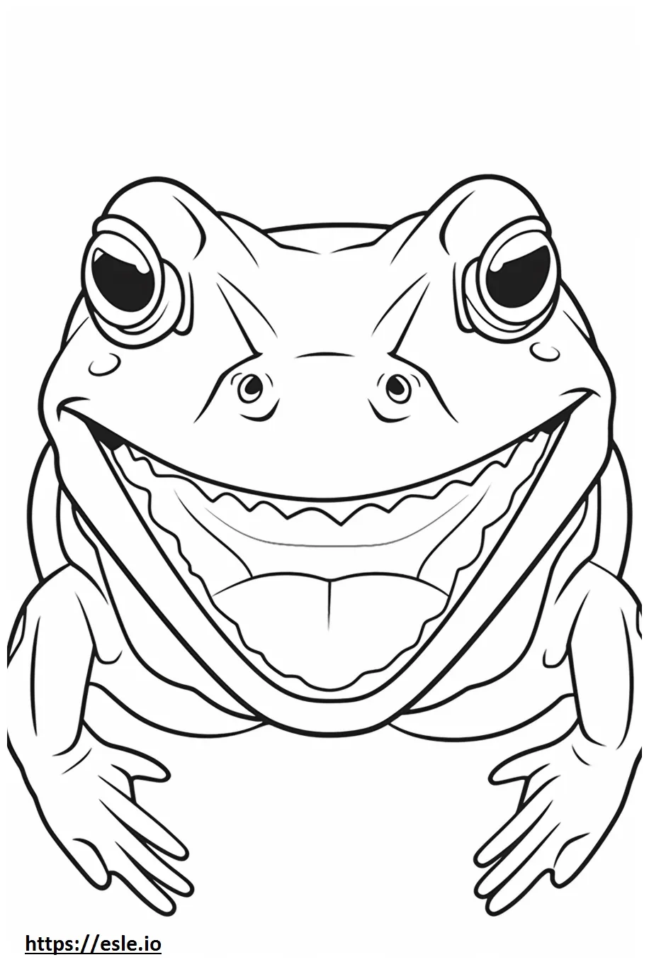 Marsh frog face coloring page printable coloring page