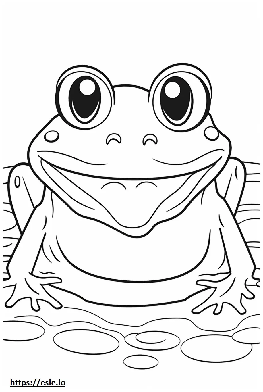 Marsh Frog face coloring page