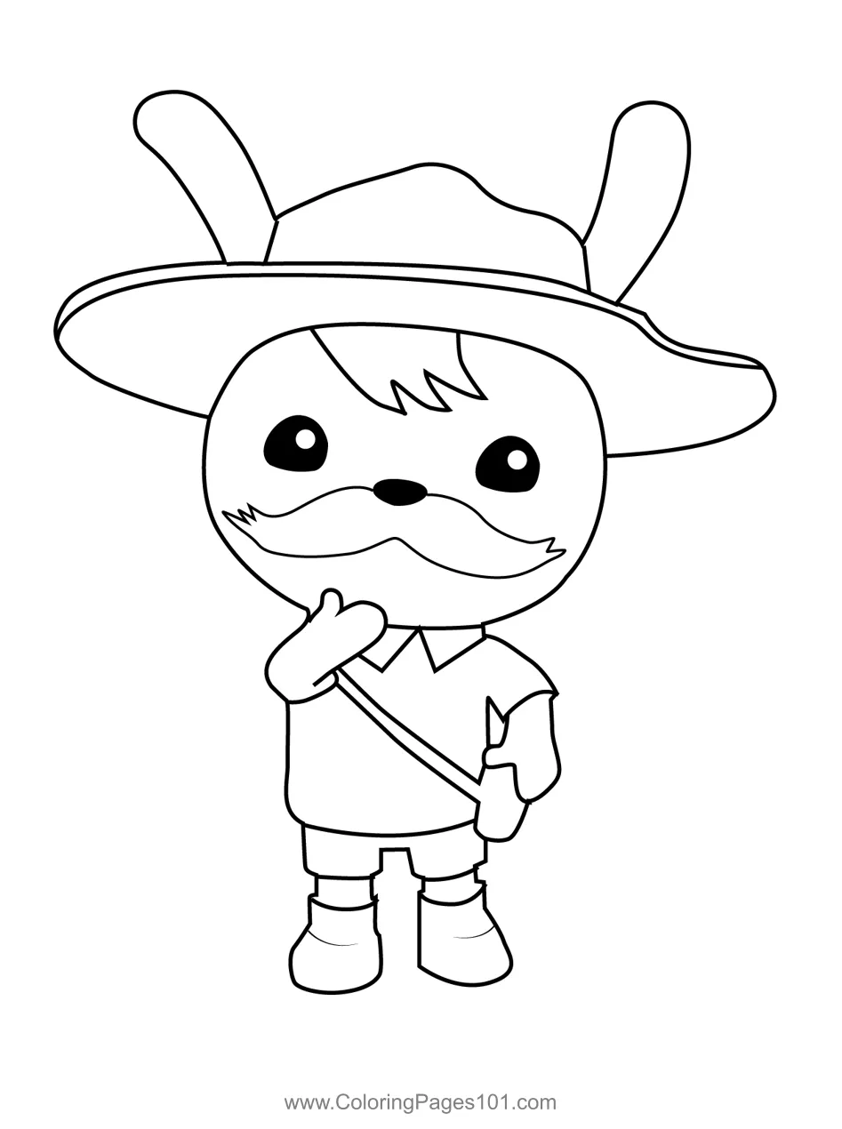Ranger marsh octonauts coloring page for kids free octonauts