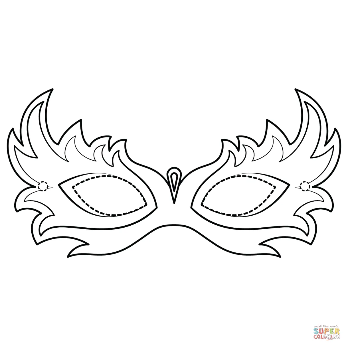Masquerade free printable coloring pages
