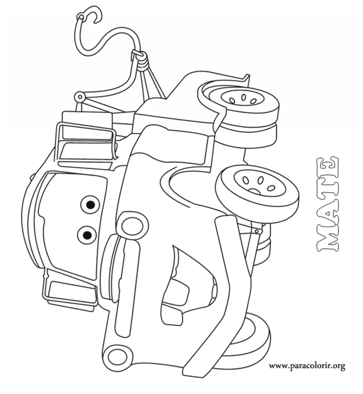 Mater from cars coloring pages download and print for free