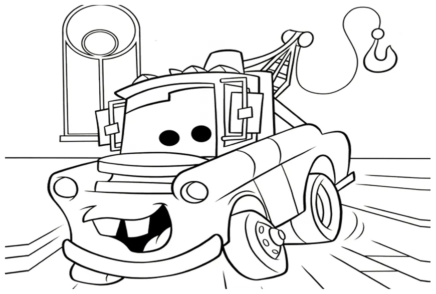 Mater from cars coloring pages download and print for free