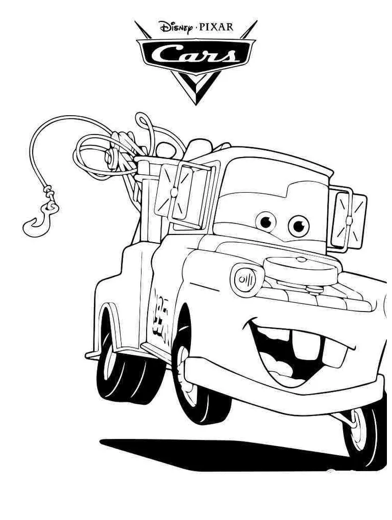 Mater from cars coloring pages printable coloring page