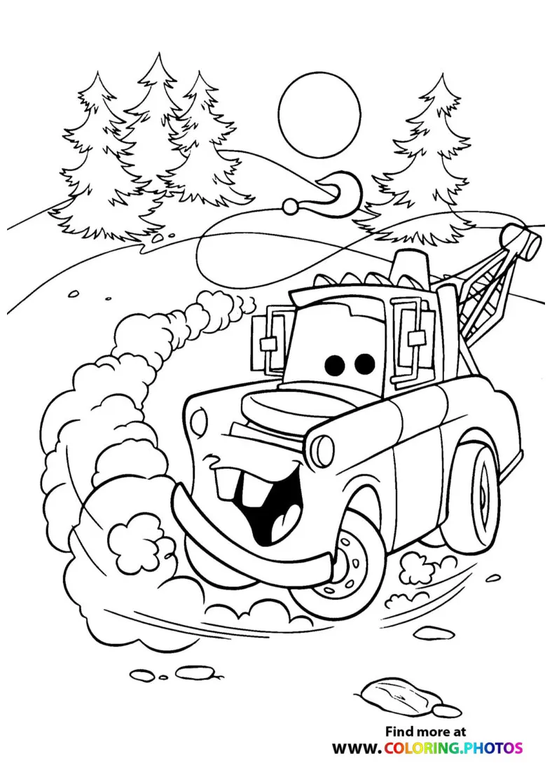 Mater coloring pages for kids