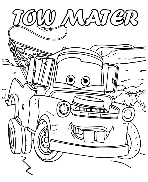 Cars mater coloring pages