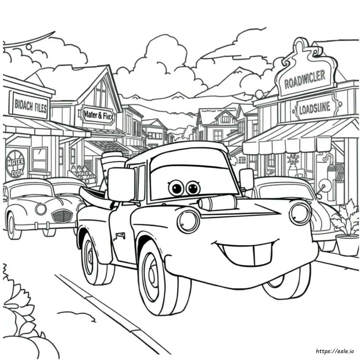 Mater cars 2 coloring pages