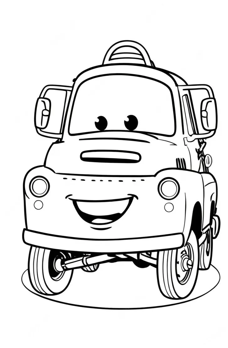 Mater from cars coloring pages coloringdraft