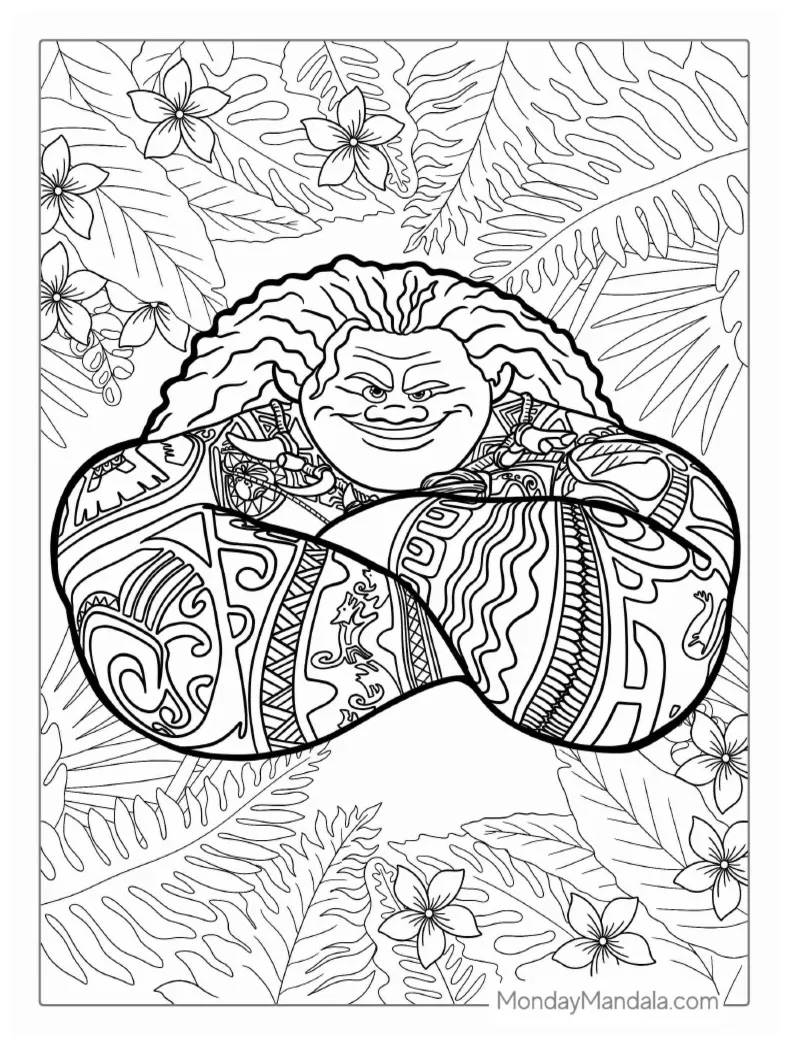 Coloring-Page-Of-Maui-With-Tattoos-To-Color | PDF