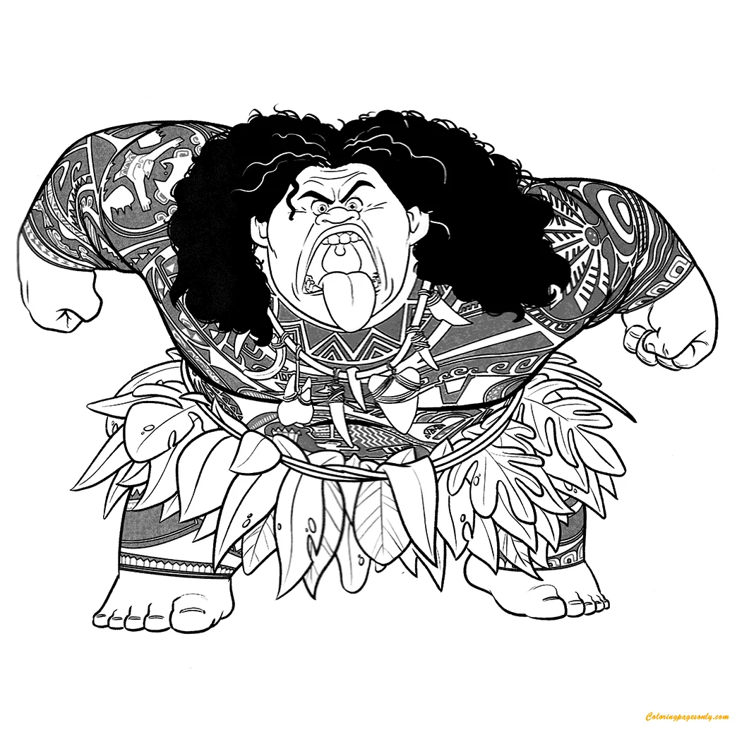 Collection of Maui Coloring Pages - Free Printable