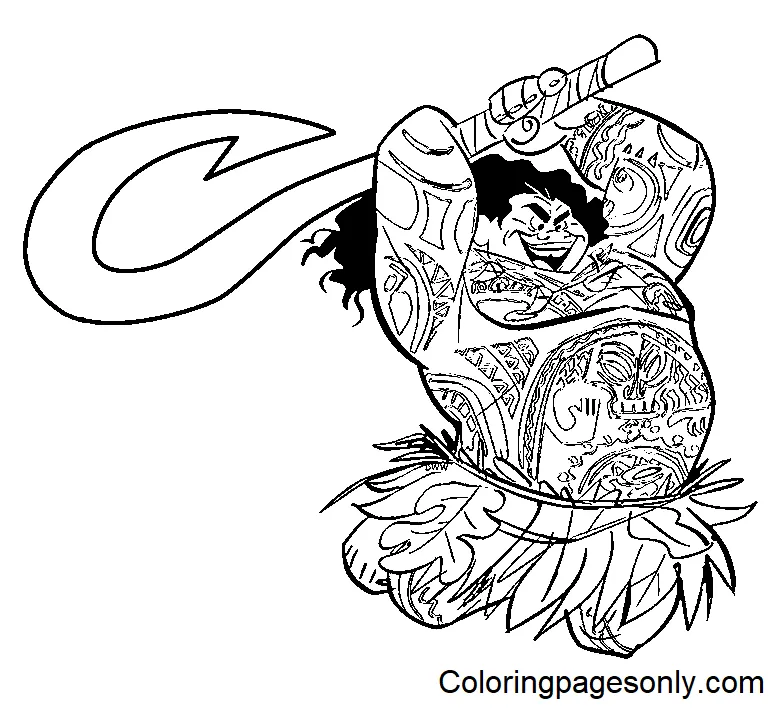 Amazing Maui Coloring Page - Free Printable Coloring Pages