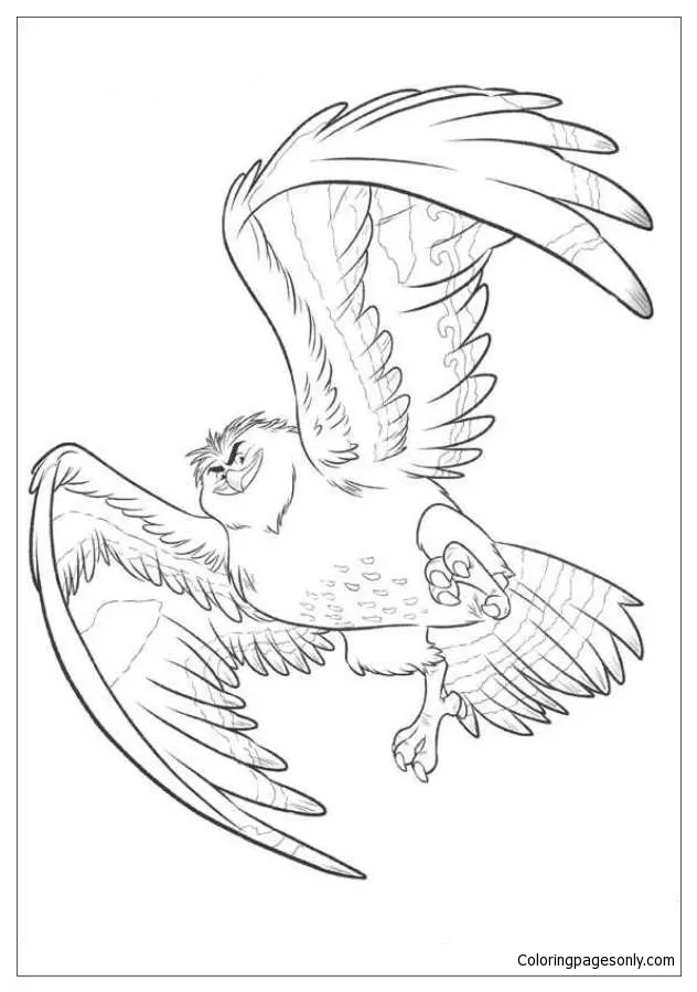 Maui Becomes A Bird Coloring Page - Free Printable Coloring Pages