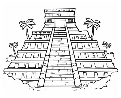 Mayan mythology coloring pages