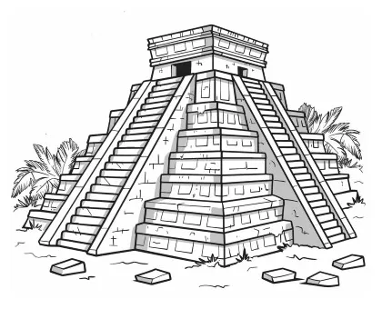 Mayan mythology coloring pages
