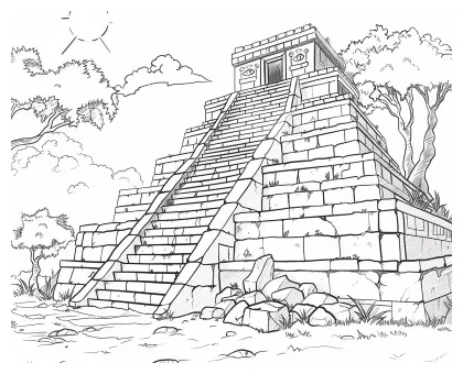 Mayan mythology coloring pages