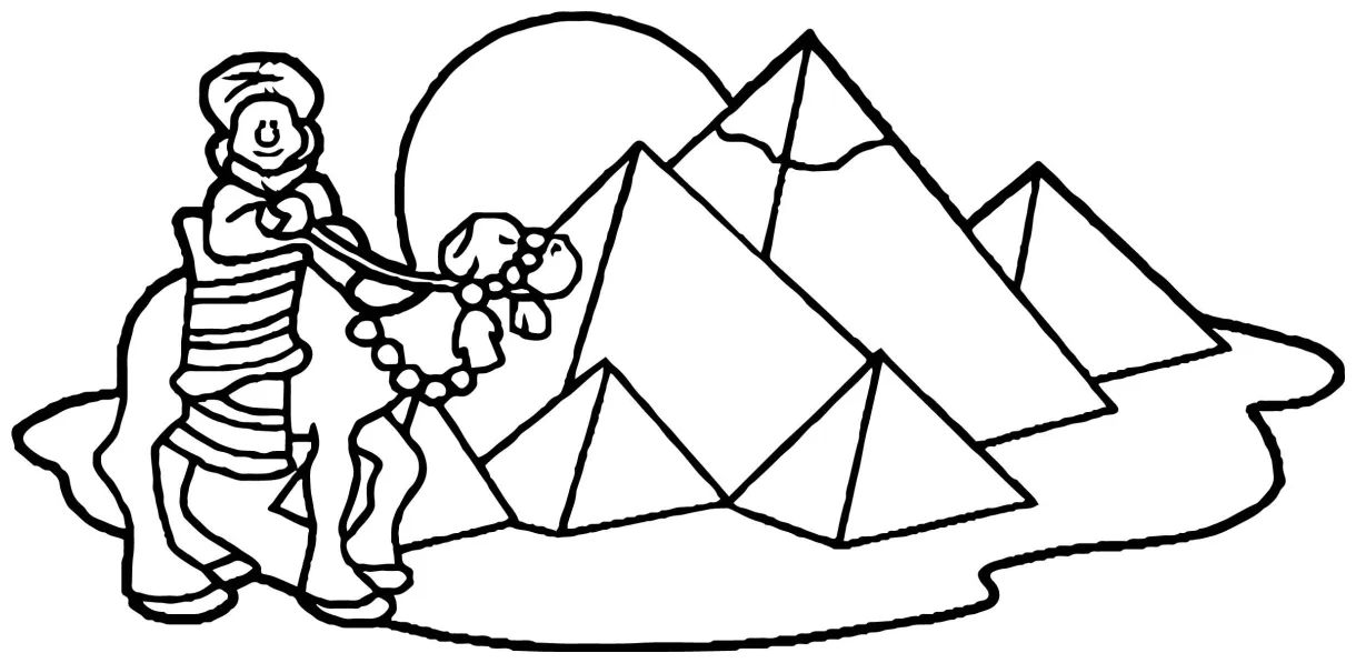 Mayan pyramid coloring page